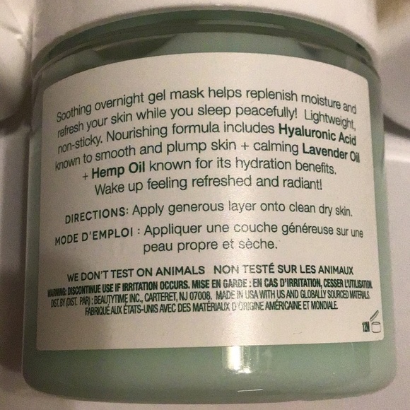 2 Earth to Skin Hemp Lavender Calm Overnight Calming Gel Mask - Picture 8 of 8